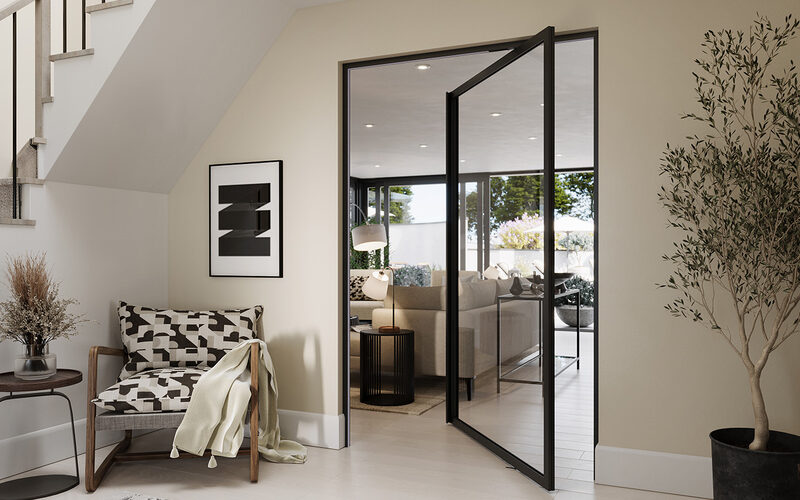 Glass pivot doors - IQ Glass International